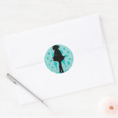 Irish Dance Keltische Lichtblauwe Sticker (Envelop)