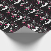Irish Dance kerstversients roze Black Cadeaupapier (Hoek)
