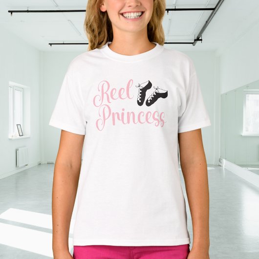Irish Dance Light Pink Reel Princess Soft Shoes T-shirt