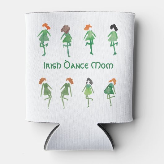 Irish Dance Mam Hand-Illustrated St. Patrick's Day Blikjeskoeler (Voorkant)