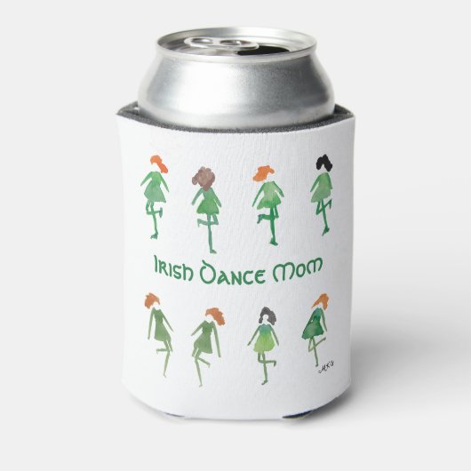 Irish Dance Mam Hand-Illustrated St. Patrick's Day Blikjeskoeler (Blikje Achterkant)