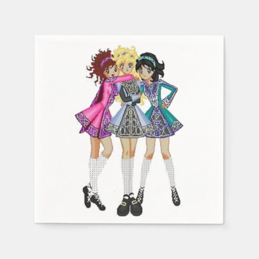 Irish Dance Paper Napkins Servet (Voorkant)