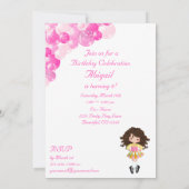Irish Dance Pink Balloon Arch Birthday Party Kaart (Achterkant)