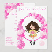 Irish Dance Pink Balloon Arch Birthday Party Kaart (Voorkant / Achterkant)