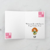 Irish Dance Pink Monochrome Heart Valentijnsdag Feestdagen Kaart (Binnen)