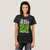 Irish Dance Point Toes Cross Feet Arms Back Jump H T-shirt (Voorkant volledig)