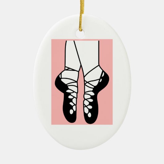 IRISH DANCE SHOES KERAMISCH ORNAMENT (Voorkant)