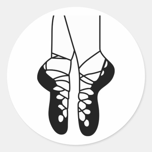 Irish Dance Shoes Ronde Sticker (Voorkant)