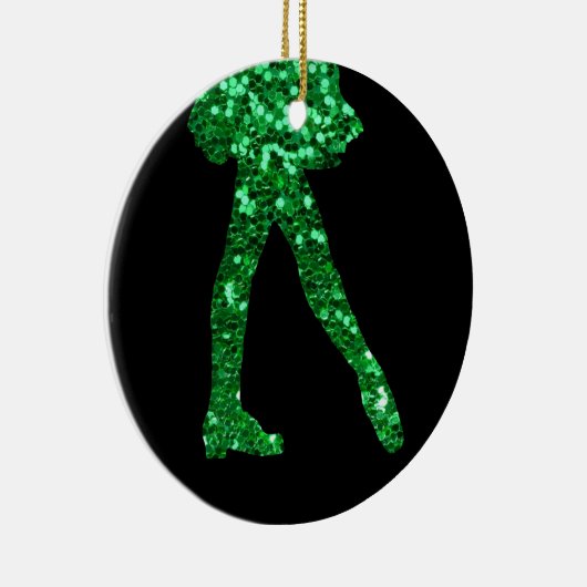 Irish Dance single-side (een bericht op achterzijd Keramisch Ornament (Rechts)