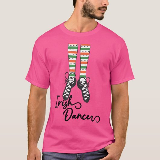 Irish Dance Socks Shoes For Girls In St Patrick'S  T-shirt (Voorkant)