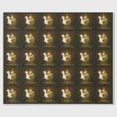 Irish Dance Soft Shoe Golden Kerstmis Cadeaupapier (Vlak)