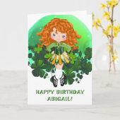 Irish Dance St. Patrick's Day Clovers Birthday Kaart (Gele Bloem)