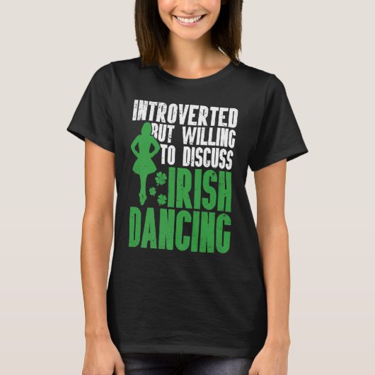 Irish Dance St Patricks Day Reel Girl Irish Step D T-shirt (Voorkant)