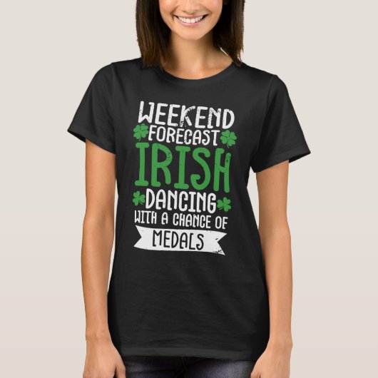 Irish Dance St Patricks Day Reel Girl Irish Step D T-shirt (Voorkant)