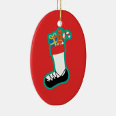 Irish Dance Stocking kerstversiering Keramisch Ornament (Rechts)