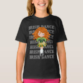 Irish Dance Typography Cute Girl in Solo Dress T-shirt (Voorkant)