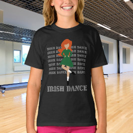 Irish Dance Typography Red Hair Irish Dancer T-shirt