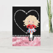 Irish Dance Valentijnsdag Rhinestone Heart Feestdagen Kaart (Achterkant)