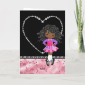 Irish Dance Valentijnsdag Rhinestone Heart Feestdagen Kaart (Achterkant)