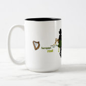 Irish Dance Wordle - Black Tweekleurige Koffiemok (Links)