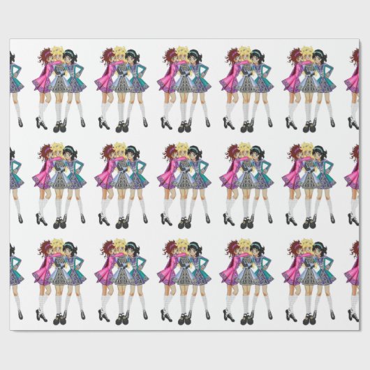 Irish Dance Wrapping Paper Cadeaupapier (Vlak)