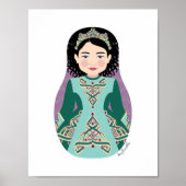 Irish Dancer Black Hair Matryoshka Poster (Voorkant)