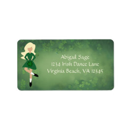 Irish Dancer - Blond Hair - Clovers Dance Address Etiket