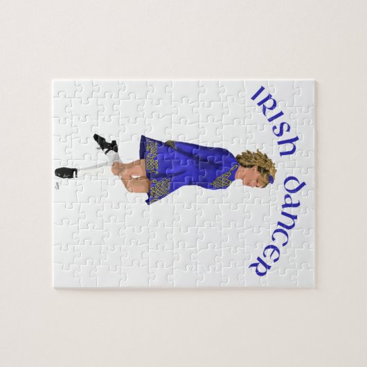 Irish Dancer Blonde in Blue Legpuzzel (Horizontaal)