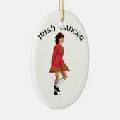 Irish Dancer Brunette in Red Keramisch Ornament (Rechts)