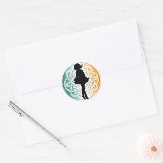 Irish Dancer Celtic Flag Sticker (Envelop)