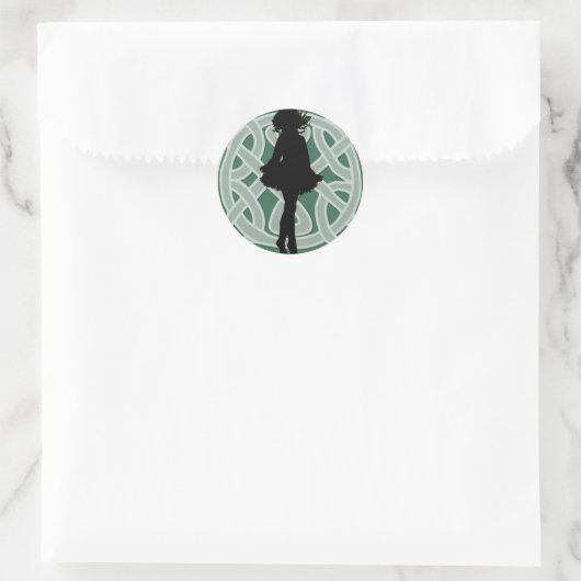 Irish Dancer Celtic Green Sticker (Tas)