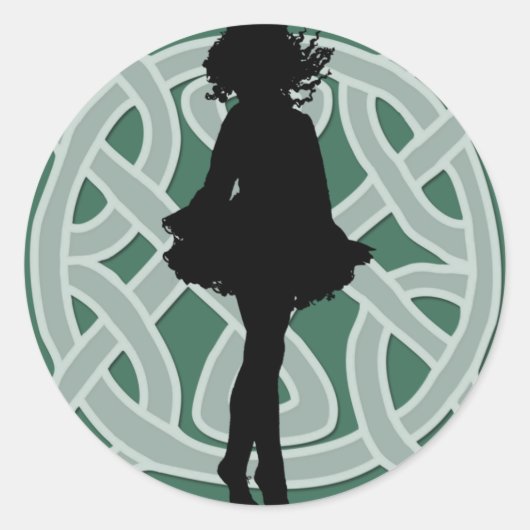 Irish Dancer Celtic Green Sticker (Voorkant)