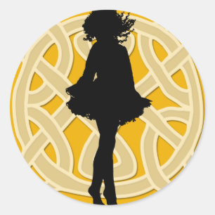 Irish Dancer Celtic Oranje Sticker