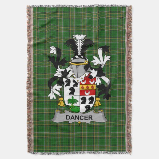Irish Dancer Coat of Arms Family Crest Ierland Deken (Voorkant Verticaal)