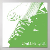 Irish Dancer Ghillie Girl Green Poster (Voorkant)