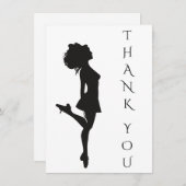 Irish Dancer Hard Dancing Black White Dance Bedankkaart (Voorkant / Achterkant)