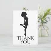 Irish Dancer Hard Dancing Black White Dance Bedankkaart (Staand voorkant)
