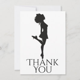 Irish Dancer Hard Dancing Black White Dance Bedankkaart