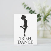 Irish Dancer Hard Dancing Black White Dance Briefkaart (Staand voorkant)