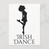 Irish Dancer Hard Dancing Black White Dance Briefkaart (Voorkant)