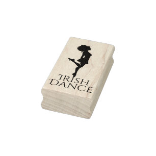 Irish Dancer Hard Dancing Black White Dance Rubberstempel