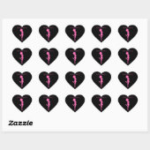 Irish Dancer Hard Shoe Black en Pink Dance Hart Sticker (Vel)