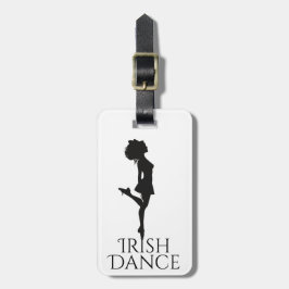 Irish Dancer Hard Shoe Black en White Dance Bagagelabel