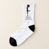 Irish Dancer Hard Shoe Black en White Dance Sokken (Links - buitenkant)
