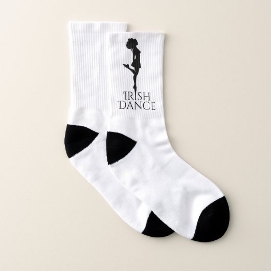 Irish Dancer Hard Shoe Black en White Dance Sokken (Paar)