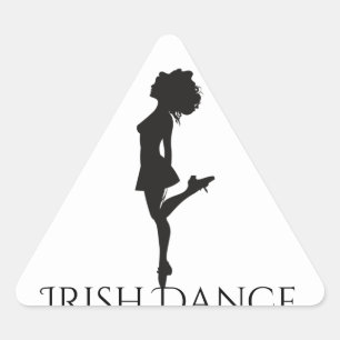 Irish Dancer Hard Shoe Black en White Dance Sticker
