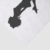 Irish Dancer Hard Shoe Black en White Dance Tissuepapier (Detail)