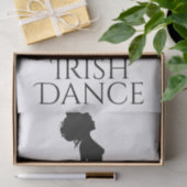 Irish Dancer Hard Shoe Black en White Dance Tissuepapier (Geschenk)