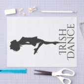 Irish Dancer Hard Shoe Black en White Dance Tissuepapier (Craft)