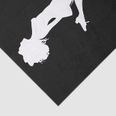 Irish Dancer Hard Shoe Black en White Dance Tissuepapier (Detail)